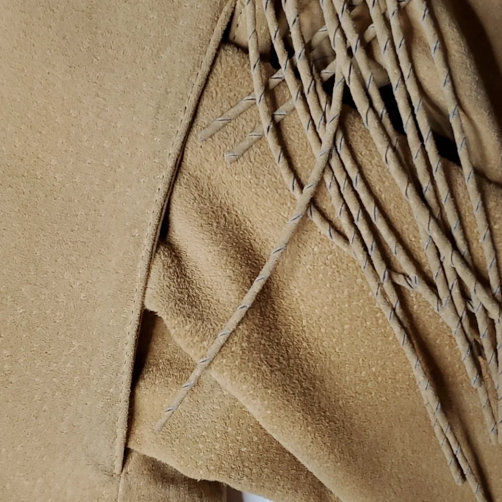 Western Cowgirl Carter Cripple Creek Coastal Cowboy Suede Fringe Jacket XL EUC
